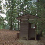 Photo of a latrine in a typical campsite